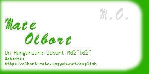 mate olbort business card